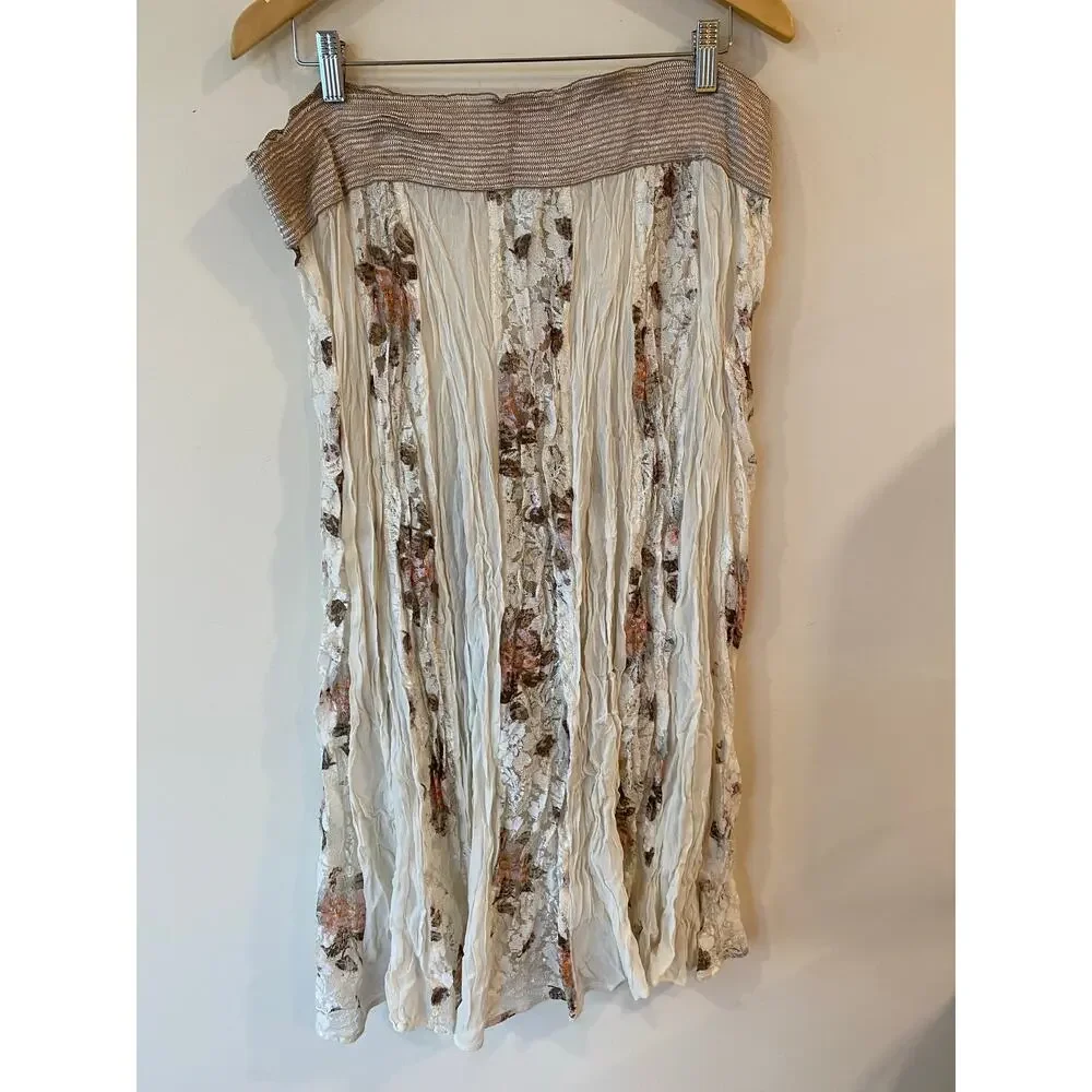 Free People New Romantics Boho Floral High-low Festival Skirt Women’s Medium - Picture 2 of 8